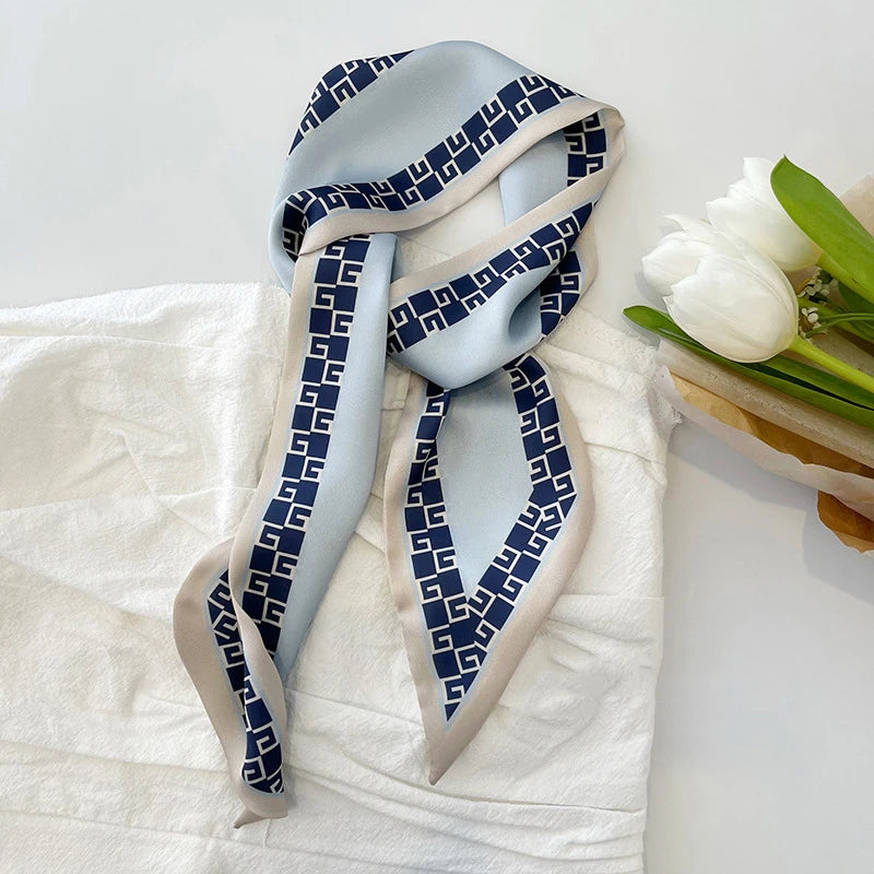 Silk Scarf Hair Band Ribbon
