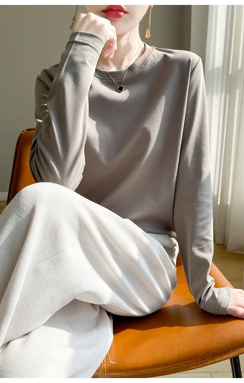 100% Cotton Long-Sleeved T-Shirt