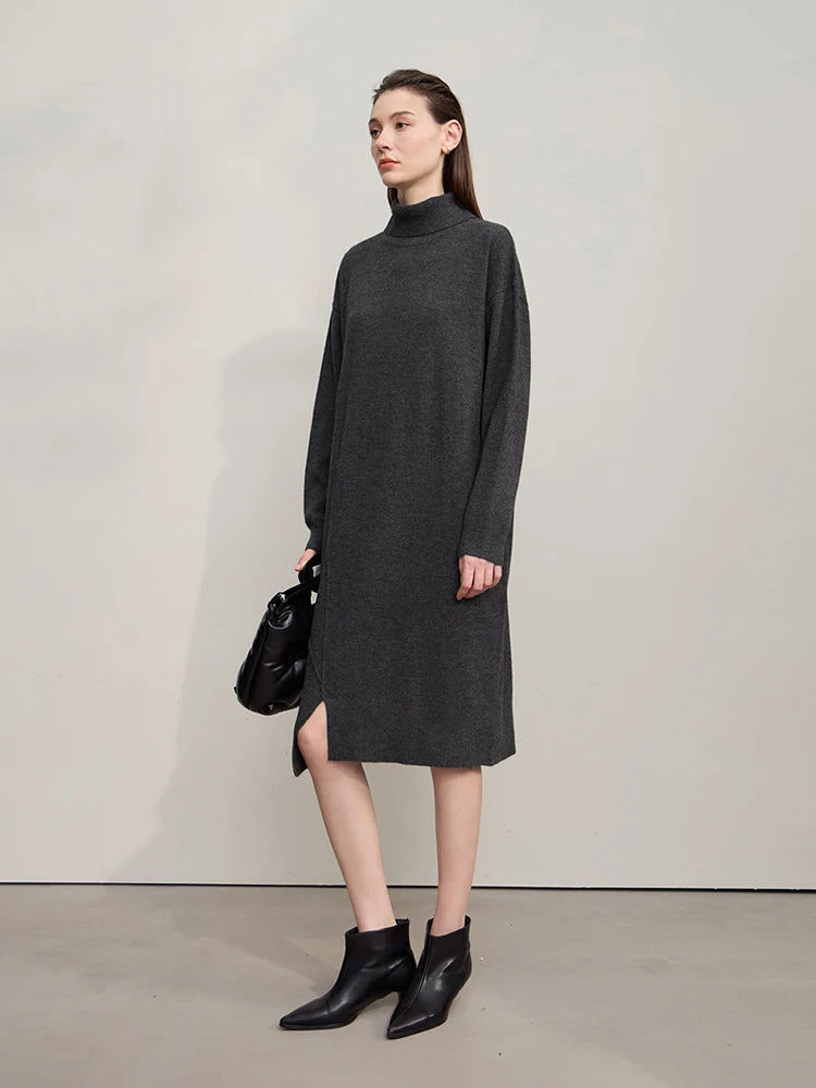 Asymmetrical Dresses For Woman Knitted Loose Ladies