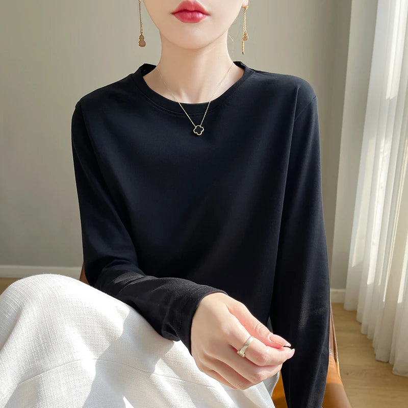 100% Cotton Long-Sleeved T-Shirt