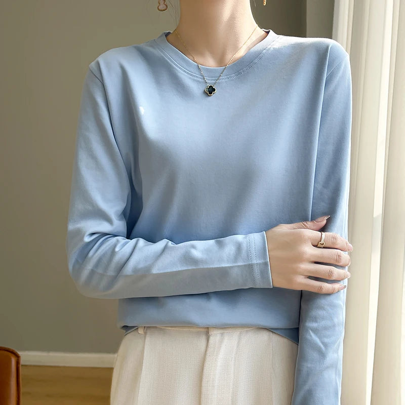 100% Cotton Long-Sleeved T-Shirt