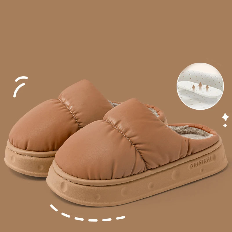 Waterproof cotton slippers