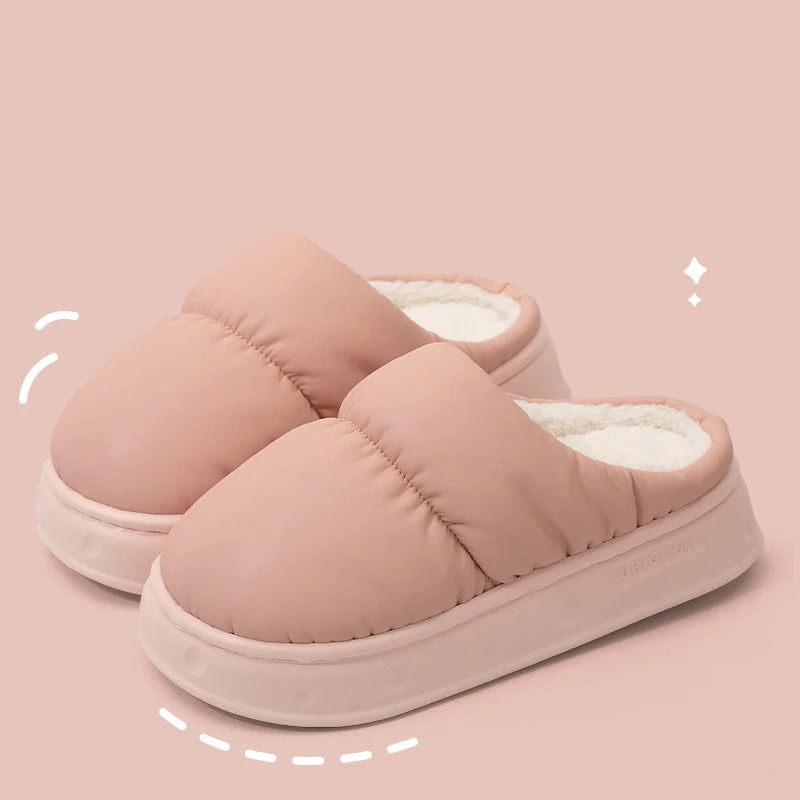 Waterproof cotton slippers