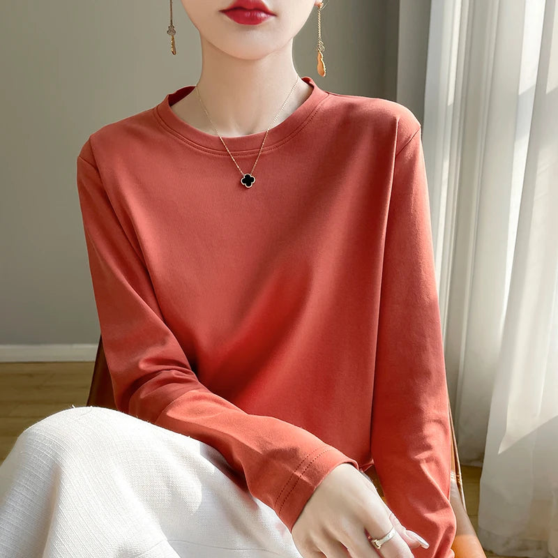 100% Cotton Long-Sleeved T-Shirt