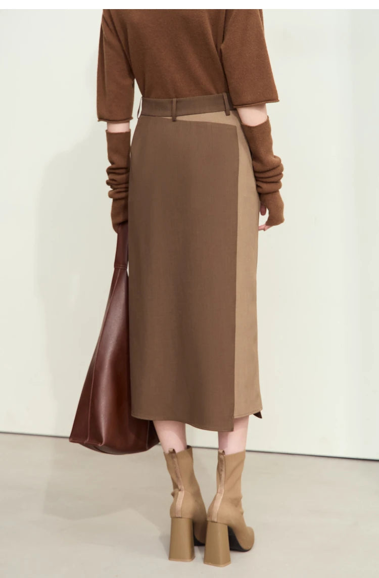 Straight Basic Elegant Blazer Skirt