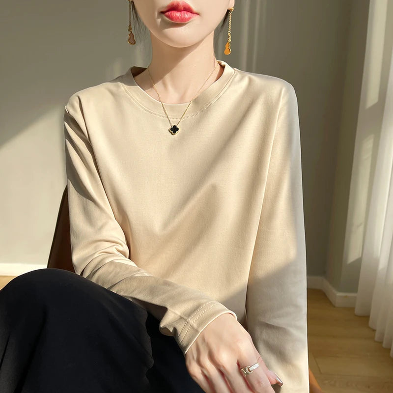 100% Cotton Long-Sleeved T-Shirt