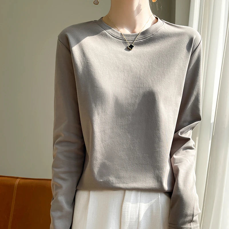 100% Cotton Long-Sleeved T-Shirt