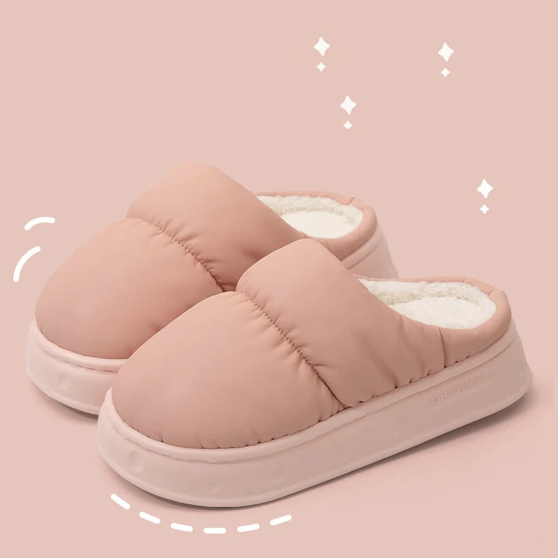 Waterproof cotton slippers