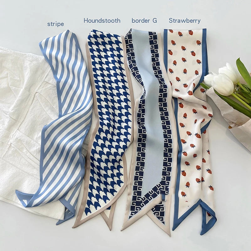 Silk Scarf Hair Band Ribbon