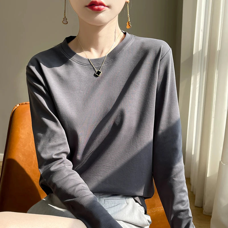 100% Cotton Long-Sleeved T-Shirt