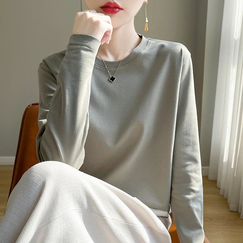 100% Cotton Long-Sleeved T-Shirt