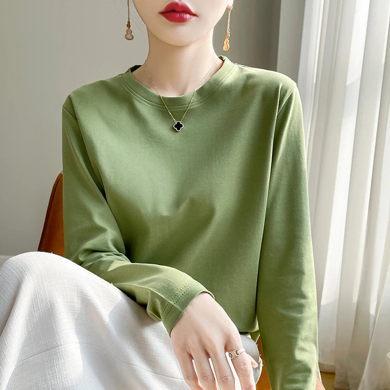 100% Cotton Long-Sleeved T-Shirt