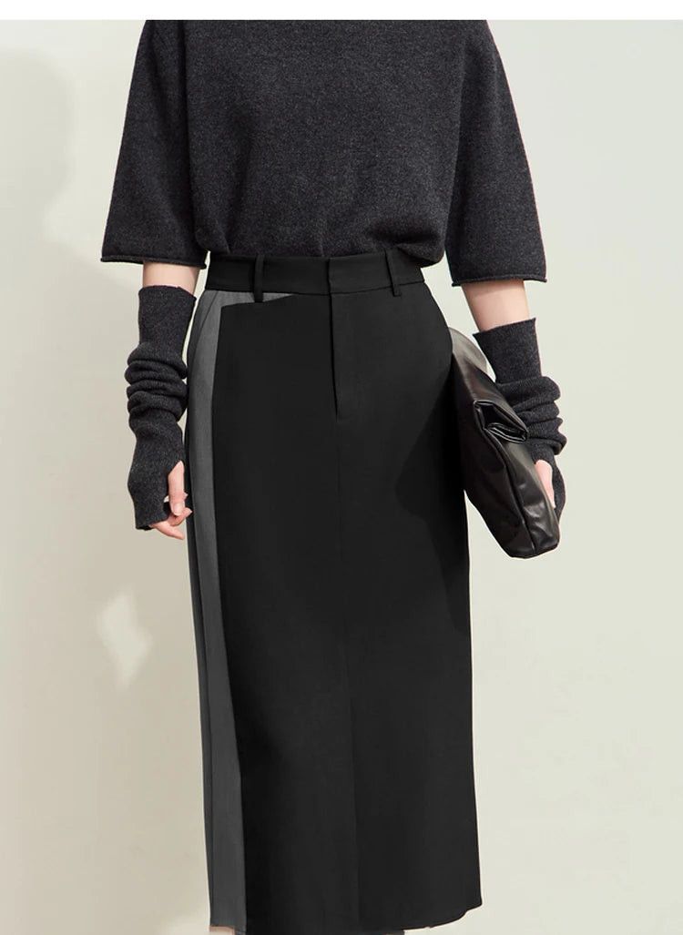 Straight Basic Elegant Blazer Skirt